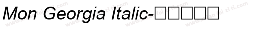 Mon Georgia Italic字体转换